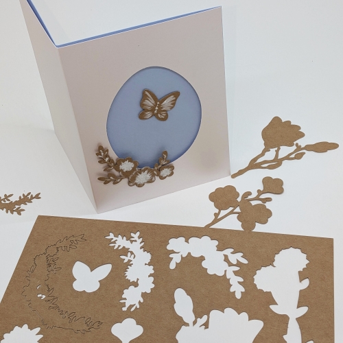 Bastelbogen "Blumenkranz"  zum Gestalten & Verzieren